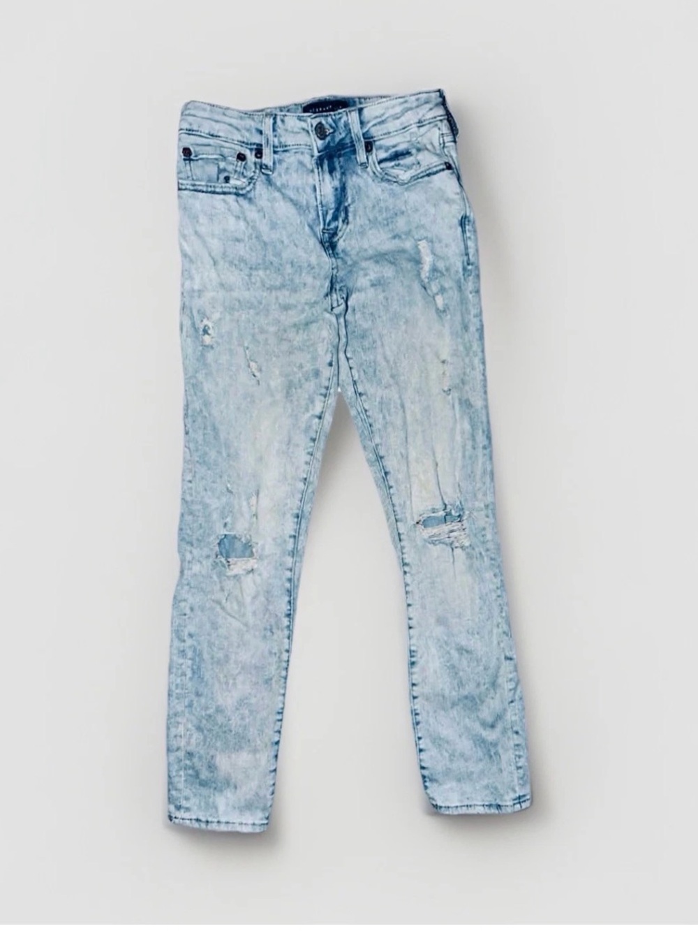 Aéropostale Men’s Slim Fit Skinny Light Wash Distressed Stretch Denim Jean 28/30